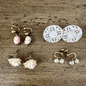 Vintage screw back earrings from the 60s